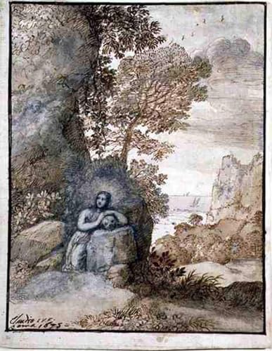 Tableau toile Claude Lorrain affiche art paysage décoration murale salon 60x90
