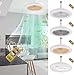 Enclosed Ceiling Fans with Lights and Remote, 10 Inch Mini Bladeless Ceiling Fan with Light, Family Summer Gift, for Kitchen/Bathroom/Garage/Pantry/Tool Room/Store Room/Closet/Laundry Room