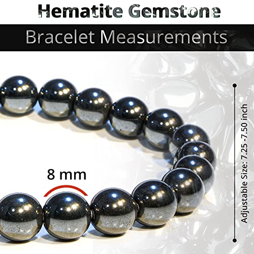 Image of ANAYA AGATE Healing Crystal Bracelet for Women and Men - 8mm Round Beaded Bracelet for Men and Women - Unisex Stretchy Gemstone Bracelet for Healing and Protection