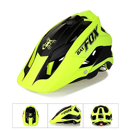 BATFOX - Casco de Ciclismo, Color Black Green