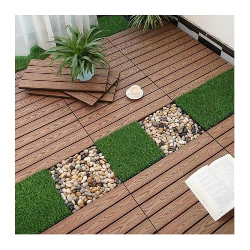 Dalle composite rouge gaufré pour terrasse extérieure et balcon