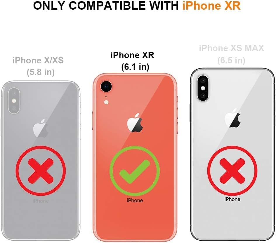 Miniatura 2 de MOSNOVO Funda rígida de plástico transparente con diseño de arte psicodélico de los años 70 con parachoques de TPU para iPhone XR
