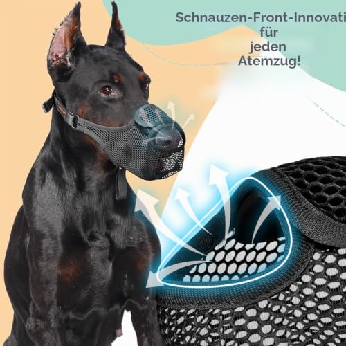 JAONLD Maulkorb für Hunde Einstellbar Hunde Maulkorb Mit Klettverschluss L