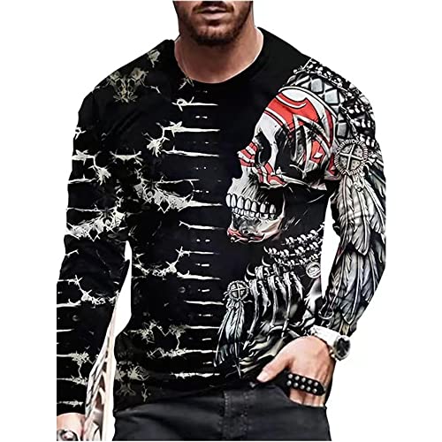 ALEYHA Sweatshirt Herren Frühling 3D Druck Muster Einfachheit Pullover...