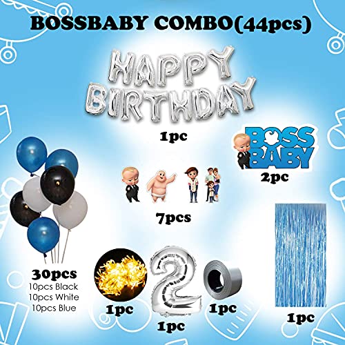 Image of Party Propz Boss Baby 44Pcs 2nd Birthday Decorations Combo Set - Boys & Girls Unisex Children