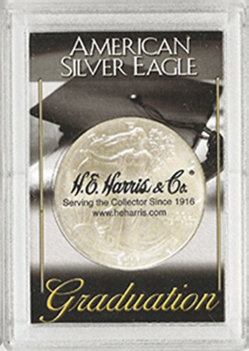 Porta moneda Harris para graduación 2x3 plata miniatura 1