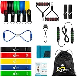 Productos De Gimnasio Para Casa Profit Gomas elasticas musculación Resistencia - Kit Deporte en casa, Prueba Nuestro Set de Ejercicio, Kit Entrenamiento Fitness para Hombres y Mujeres, tu Gimnasio en tu casa