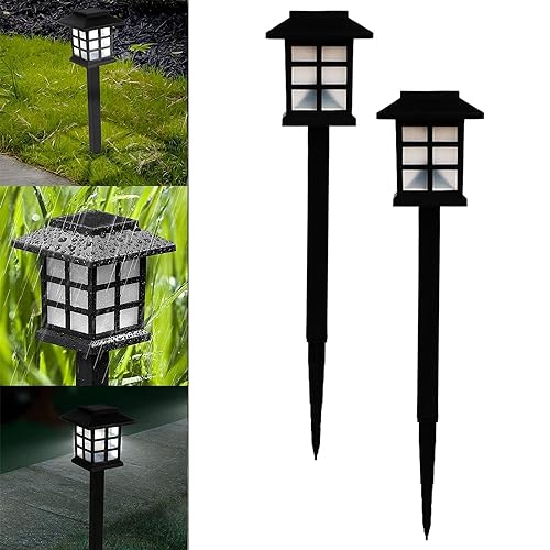 Globex Solar Vintage Light Outdoor Lighting Retro Antique Lamp with IP65 Water Resistant Sun Lantern for Garden Balcony Landscape Decoration -Set of 2 (B0CHK42WJF) Amazon Price History, Amazon Price Tracker