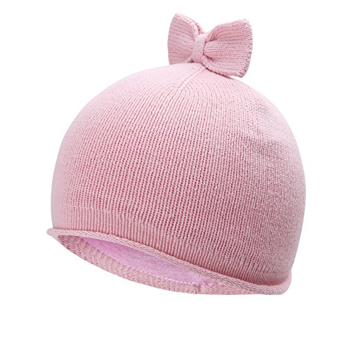 Vivobiniya Unisex Baby Toddler Boy and Girl Knit Winter Hat Lovely Bowknot Beanie Newbron Hats2