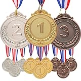 EHENOY 12 Pieces Medals for Awards, Winner Medals Gold Prizes for Sports, Competitions, Party, Classroom, Spelling Bees, Olympic Style, 2 Inches