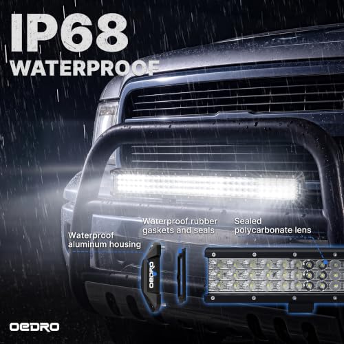 Image of OEDRO 34 Inch LED Light Bar Tri-Row Spot Flood Combo with Wiring Harness