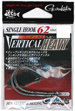 Gamakatsu 67506 Single Hook, 62, Vertical Heavy, No. 6/0, 2 Pieces