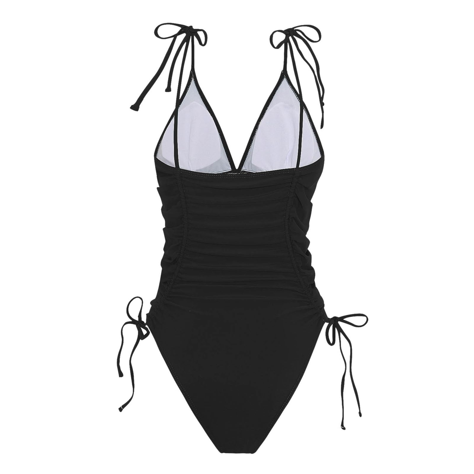 Generico Costumi da Bagno Interi Donna Costumi Addome Curvy Modellante Intero Modellante Interi Imbottito Brasiliana Swimsuit con Cinghia da Collo Eleganti con Scollo a U Spiaggia Estate Beachwear