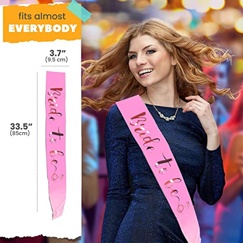 Image of Party Propz Bride To Be Decoration Kit | 29 Pcs Bridal Shower Party Supplies | Foil Balloons, Sash, Banners | Metallic Laser Aluminum, Cardstock Paper | Bachelorette Party Decorations