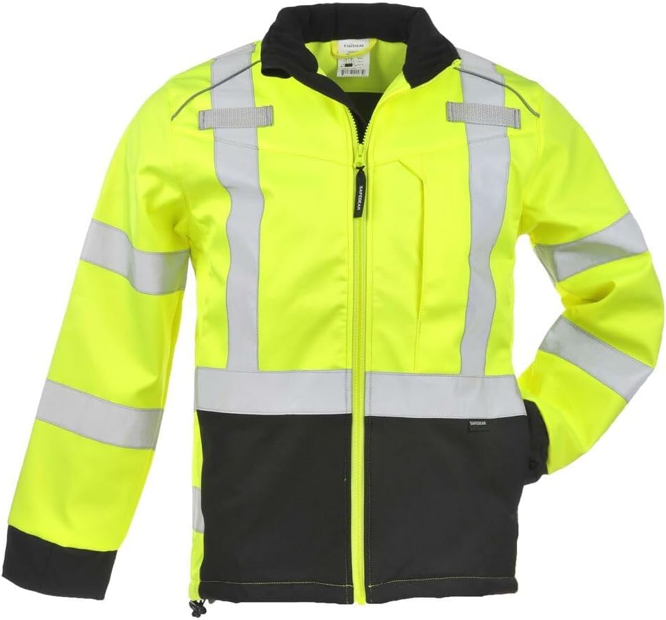 J. J. Keller & Associates, Inc. SAFEGEAR Type R Class 3 Softshell Jacket - Yellow & Black