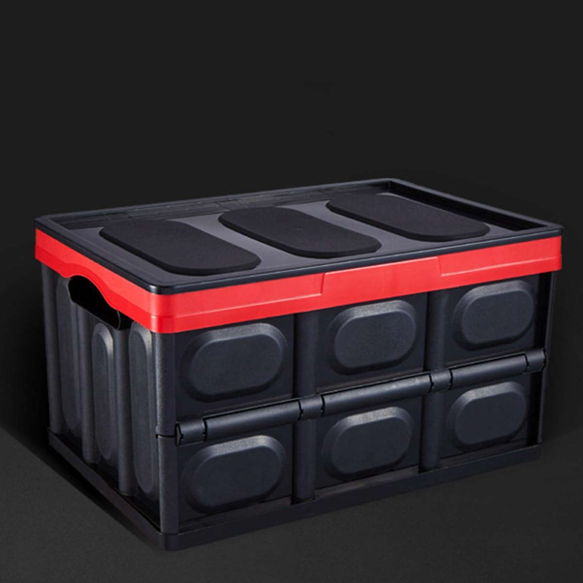 OUNONA Organisateur de coffre de voiture pliable conteneur de stockage de coffre organisateur de poubelle car organizer Black