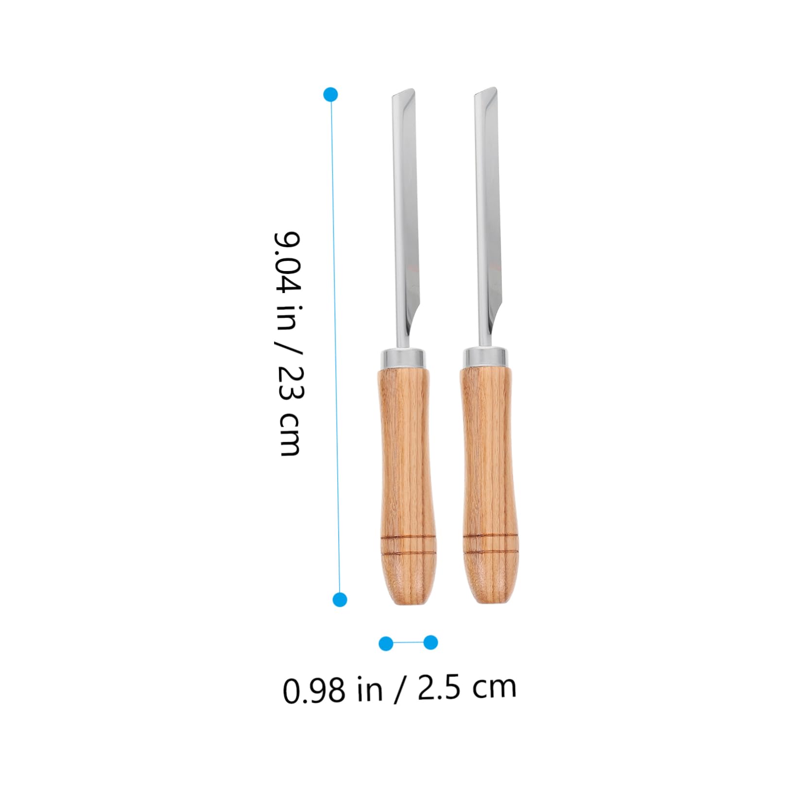 BRIGHTFUFU Pig Hair Scraper Tool Holder 2pcs Razor Blade Clamps Wood Stainless Steel Home Kitchen Tool