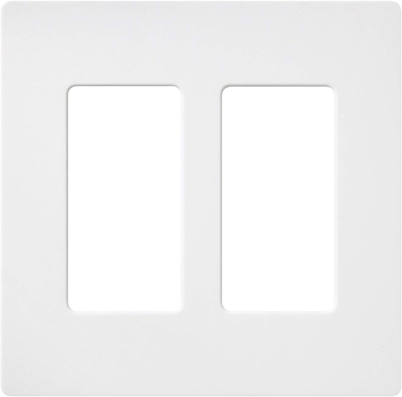 Lutron SC-2-SW Lutron CW-2 Claro Two Gang Designer Wall Plate