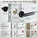Evanshow Smart Door Lock with Knob, Keyless Entry Door Locks with Handle, Fingerprint Door Knob for Bedroom/Front Door/Apartment,Generate Passcode Remotely