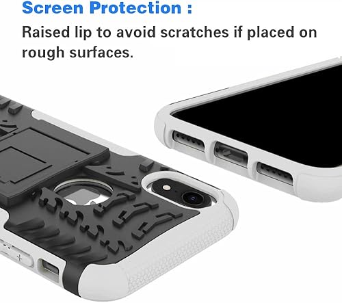 Miniatura 6 de Asuwish Funda protectora para iPhone XR 6.1 con protector de pantalla de vidrio templado, híbrida, resistente, funda protectora para iPhone XR