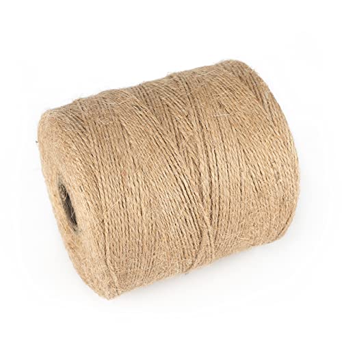 Image of KINGLAKE Natural Jute Twine - 1640 Feet, Ideal for Arts, Crafts, and Gift Wrapping