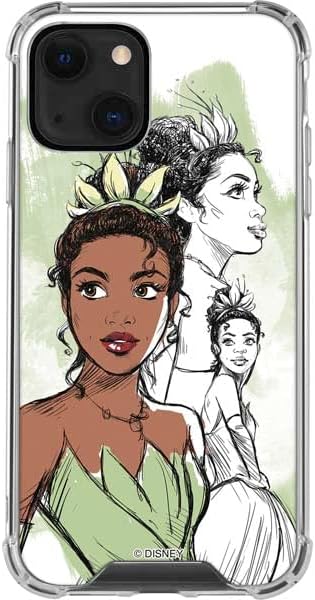 Skinit Clear Phone Case Compatible with iPhone 14 Plus - Officially Licensed Disney Princess Tiana Sketch Design