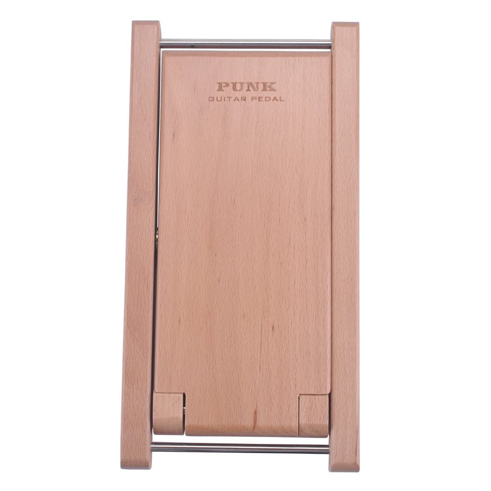 Kingpoint - Poggiapiede in legno massiccio per chitarristi, regolabile su 4 livelli di altezza, Legno naturale.