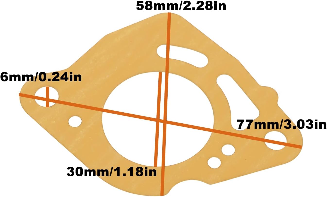 2PCS Outboard Carburetor Gasket 16221-ZY1-000 Compatible with Honda BF15D BF20D 15HP 20HP Marine Engine Repair