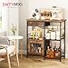 SWTYMIKI Coffee Bar Cabinet for Home - Farmhouse Coffee Stand Station Multi-Purpose Buffet Sideboard Cabinet with Drawers - Kitchen Bar Table for Living Room, Corner, Small Space, Espresso