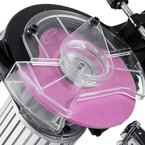 Juego de accesorios de afilado de motosierra, afilador universal con velocidad ajustable y dos ruedas de molienda para uso profesional y de bricolaje