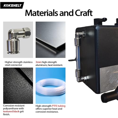 Image of Up-grade Aluminum Expansion Tank with Bracket & Sight Glass, Aluminum Coolant Reservoir Tank Fits Jeep Wrangler JL JLU 2018+ / Gladiator JT 2020+, 2.0L & 3.6L Coolant Expansion Bottle