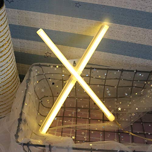Image of LED Warm White Letters Neon Night Lights Battery or USB Operated LED Alphabet Marquee Light Neon Letters Sign Decorative Words Light for Birthday Wedding Party Christmas Bar Wall Hanging Decor(X)