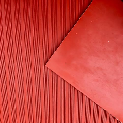 Tappetino Isolante Antiscivolo in Gomma ad Alta Tensione - Tappetino di Sicurezza per banco da Lavoro Elettrico per officine e Locali Tecnici, Rosso, 1 m x 1 m x 3 mm (3' x 3' x 1/8")