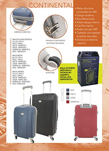 Mala Ika Continental (Média, Preta)