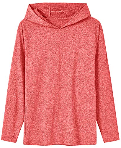MoFiz Men's Fashion Athletic Hoodies Sport Hooded Sweatshirt Long Sleeve Microfleece Pullover Sweatshirts Orange Size XL