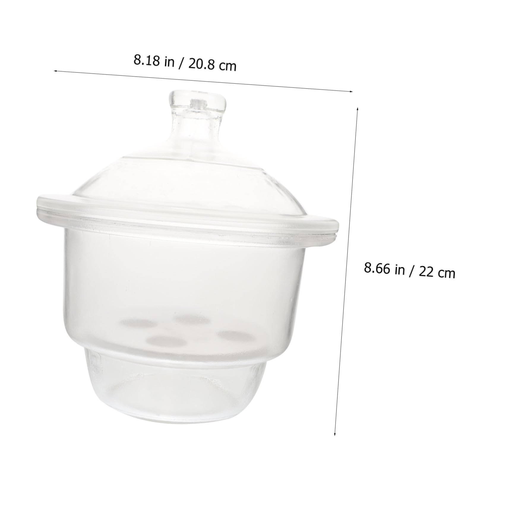 SOLUSTRE Exsikkator Vakuum Labor Trockenglas 22cm Glasflasche Für Praktische Experimente Im Labor Und Unterricht