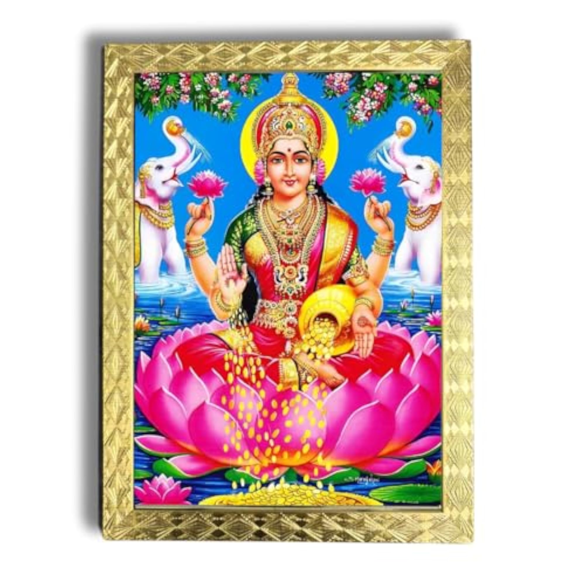 Lakshmi Devi Wall Painting Framed Home Decor