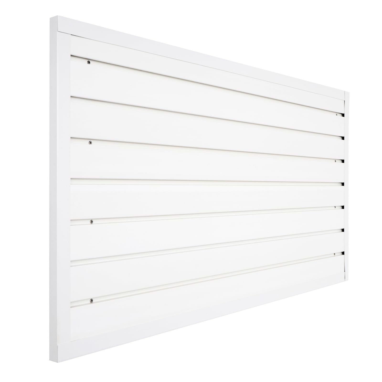 Photo 1 of (READ FULL POST) Slatwall Panel Garage Wall Organizer Heavy Duty Wall Mounted, PVC Slat Wall Panels Garage Wall and Home Organizer Storage System, Garage Slatwall for Tool Organization Peg Board 4ft by 2ft (White) 4ftx2ft White