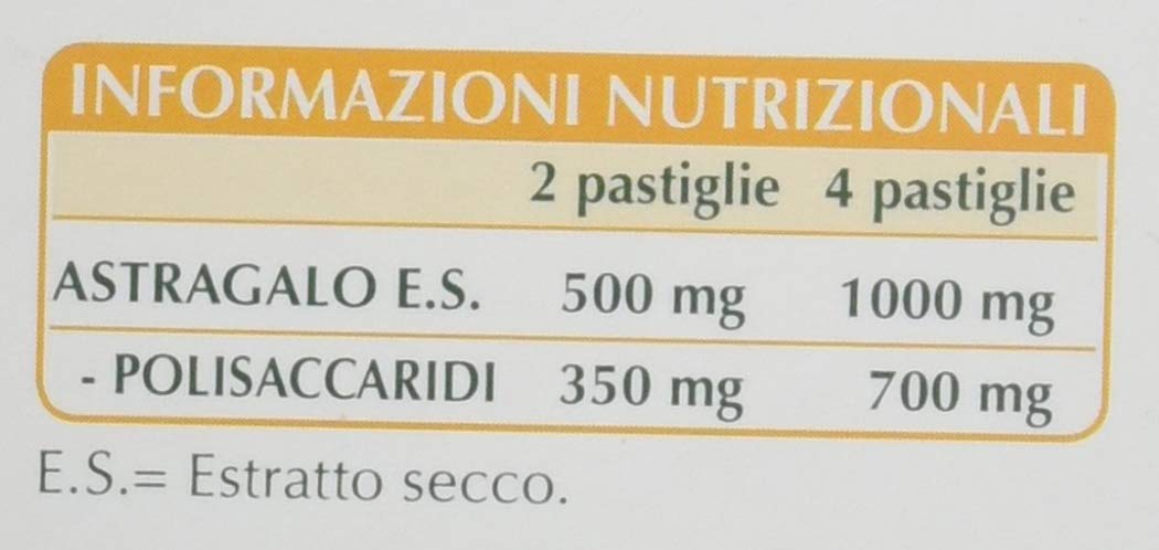 Dr Giorgini Integratore Alimentare, Monocomponenti Erbe Astragalo Estratto Titolato al 70% in Polisaccaridi Pastiglie - 30 g