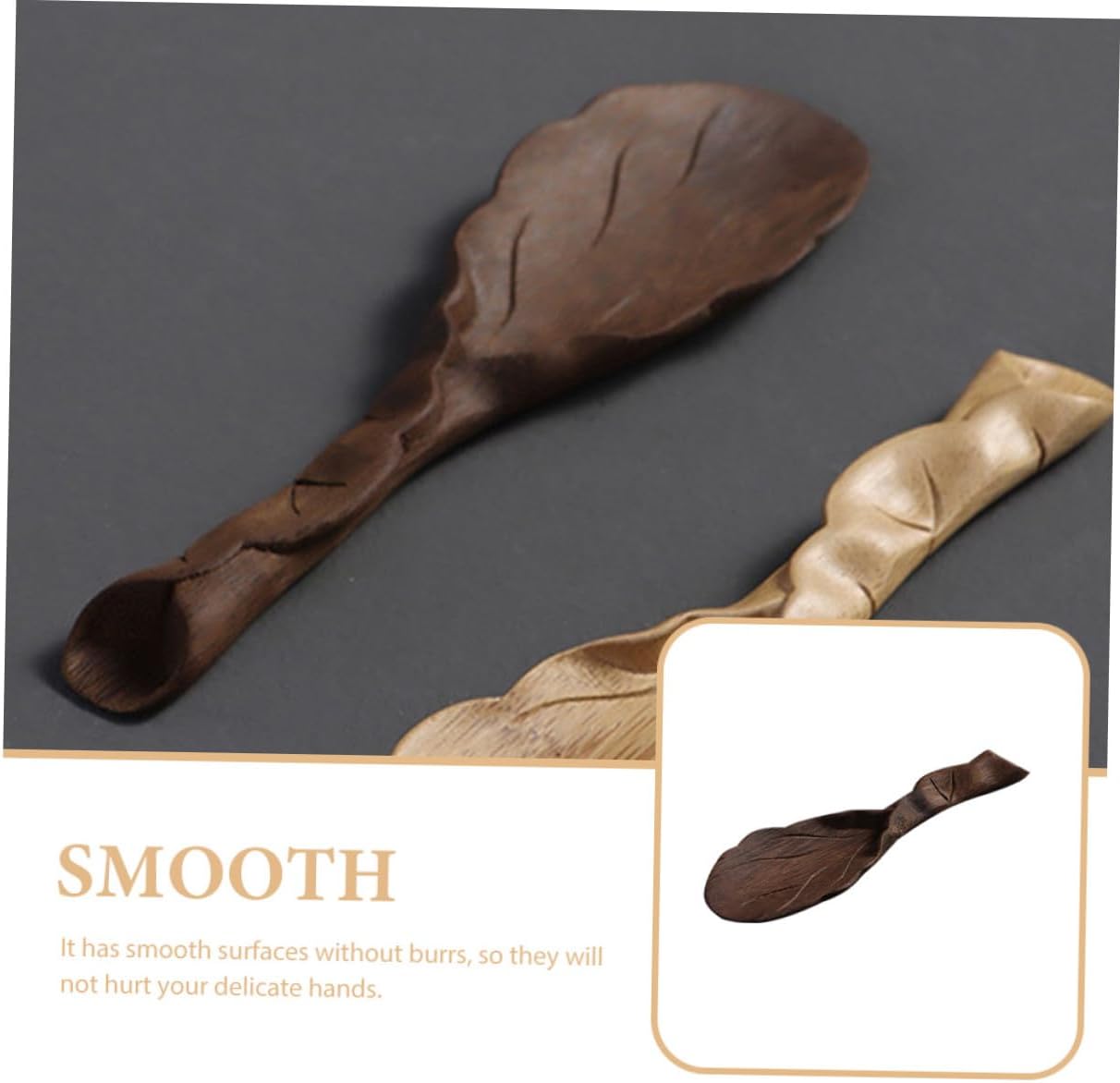 Handmade Tea Scoop Lightweight Portable Teaspoon with Delicate Carved Texture for Chinese Tea Ceremony