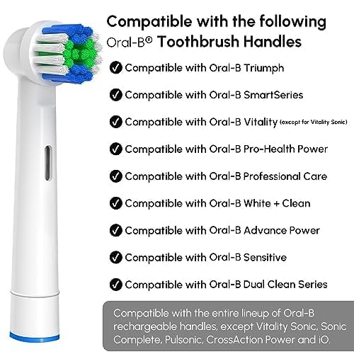 Replacement Toothbrush Heads Compatible with Oral B Braun 20 Pcs | Professional Electric Toothbrush Heads for Oral B Replacement Heads Refill Pro 500/1000/1500/3000/3757/5000/7000/7500 view 3
