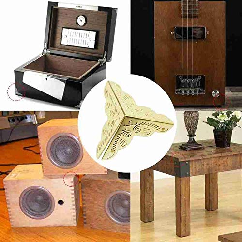 Protectores de esquinas contra golpes JFDBGU, fundas de hierro clásicas para cajas de joyería 3
