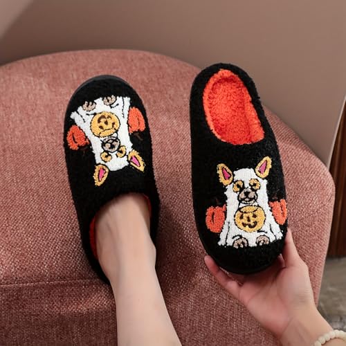 Image of LNERIP Animal Slippers Fruit Slippers Plant Slippers Various Cartoon Patterns Fluffy Soft Memory Foam Retro Indoor Outdoor Home Couple Shoes