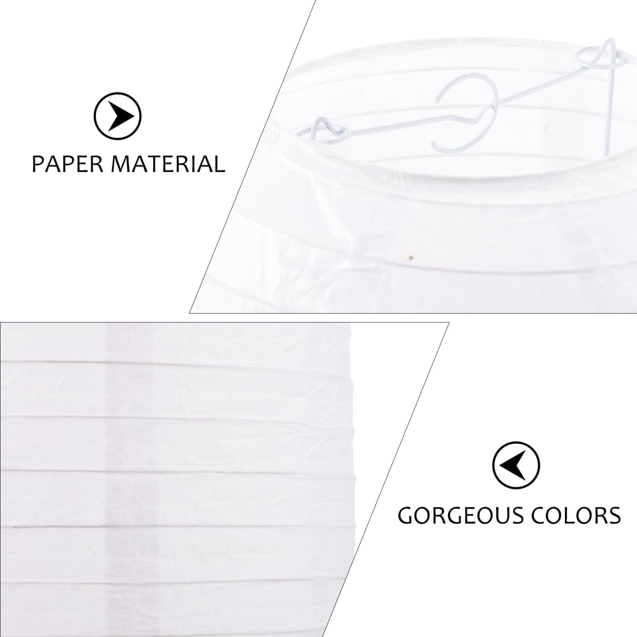 ARTIBETTER 3 juegos de faroles japoneses lisos de papel de estilo japonés para decoración del hogar, restaurante, 2 unidades