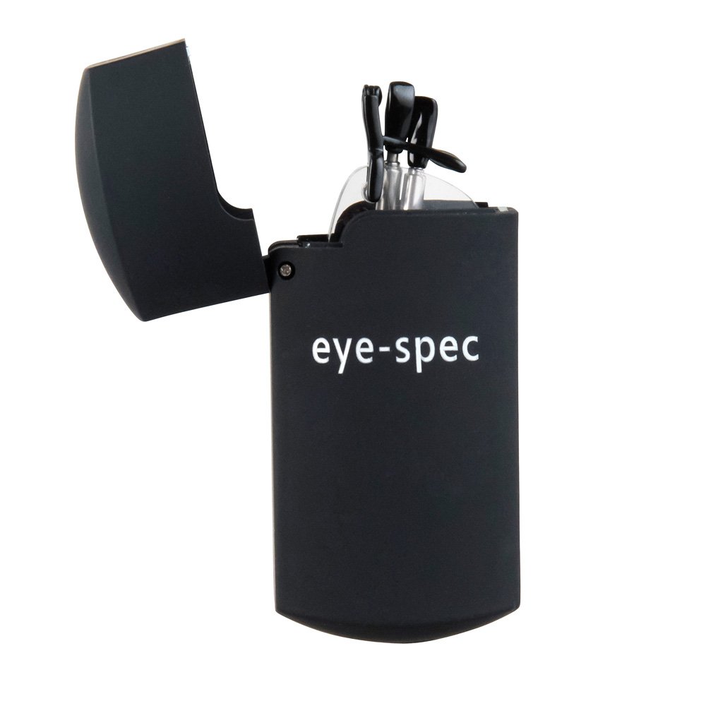 Image secondaire de eye-spec Lunettes de lecture pliables compactes et élégantes sans monture avec étui de poche noir | Design pliable portable faci