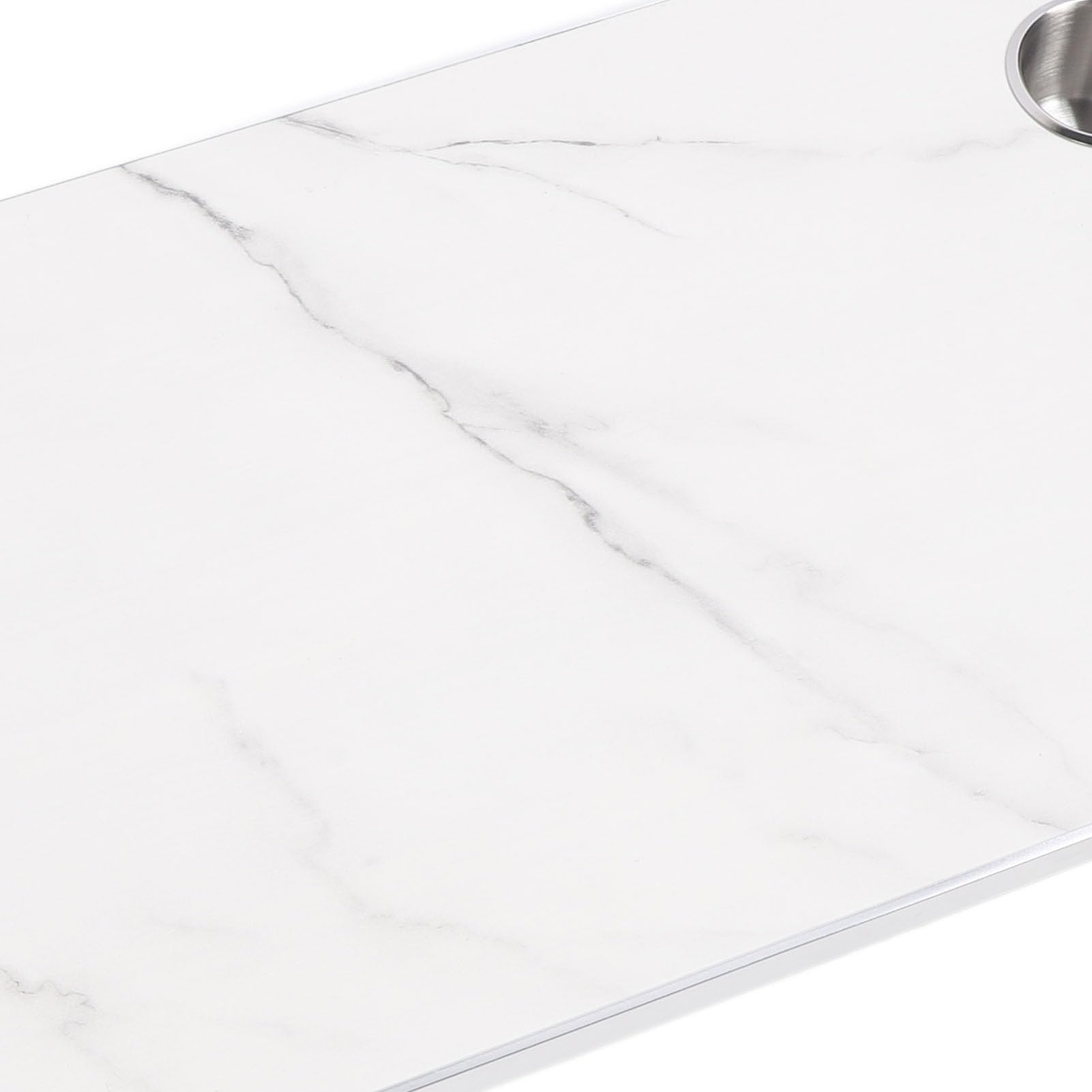 aqxreight 800 X 400 Mm in Alluminio Tavolo Tavolo con Portabicchieri - Barca Versatile e Yacht per Pranzo o Spazio di Lavoro