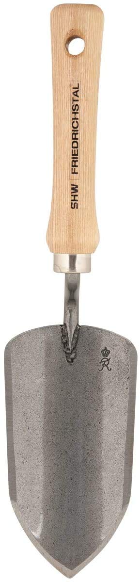 SHW-FIRE Set Kurzer Unkrautstecher und Blumenkelle aus geschmiedetem Stahl | Für Gartenarbeit & Unkrautentfernung | Zum Ausstechen von Unkraut & Umpflanzen | Schmiedequalität | Made in Germany