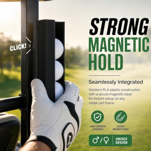 Soporte magnético de golf portátil anticaídas para bolas y tees 4
