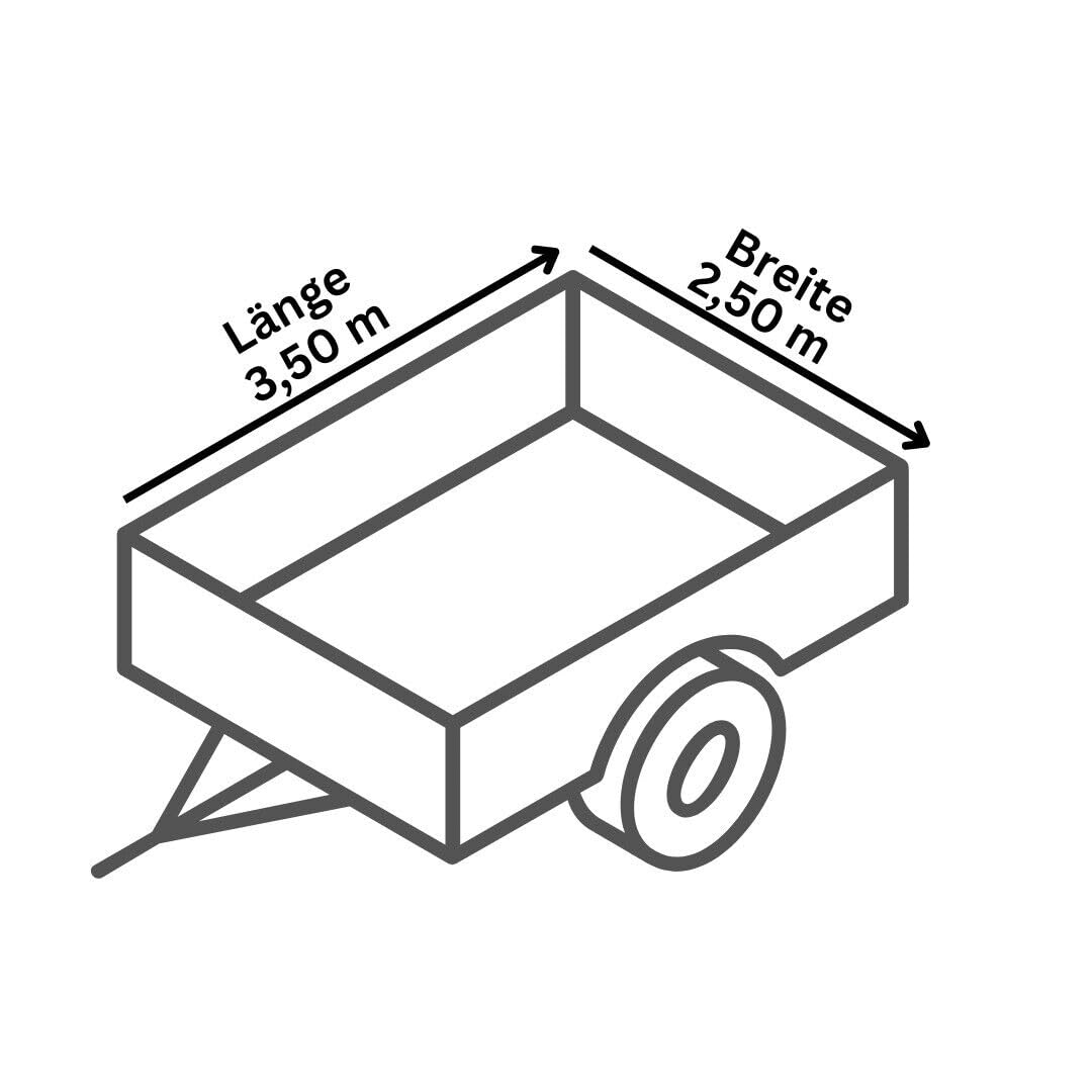 Anhängernetz 2,5x3,5 Netz für Anghänger & Container PKW LKW Containernetz Dekra geprüft zur perfekten Ladungssicherung mit Gummileine
