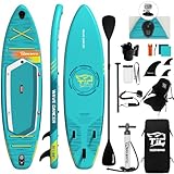 TIGERXBANG Aufblasbares Stand Up Paddle Board 335×86×15cm mit komplettem Zubehör, vielseitige Premium Paddle Boards für Erwachsene/Jugendliche, Paddle Board Wave Rider Dancer Collection-Himmelblau